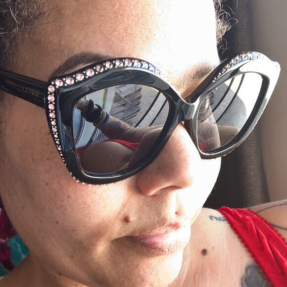 TRADE, DO NOT BUY Authentic Gucci Swarovski Crystal Bling Pink  Sunglasses - Picture 6 of 11